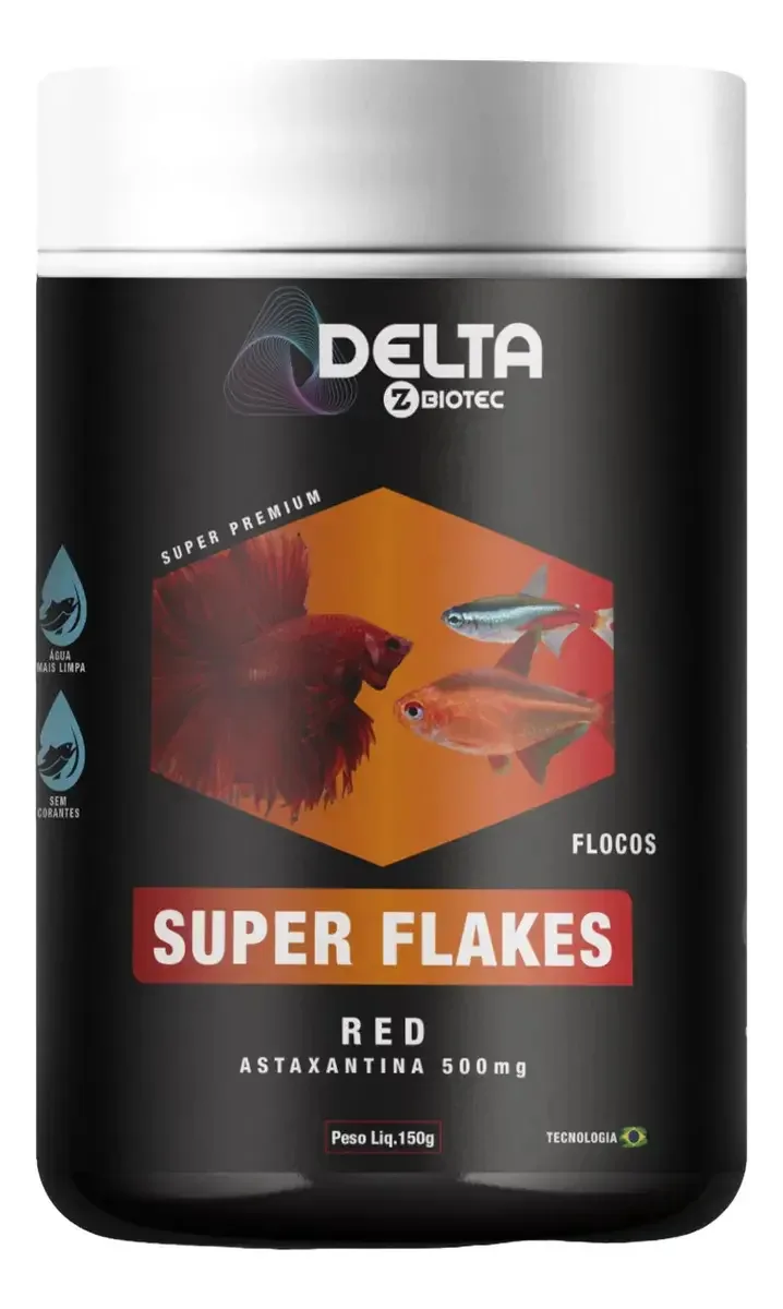 Ração Delta Super Flakes Red Astaxantina 150g
