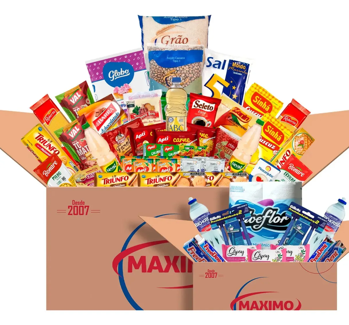 Cesta De Alimentos 52 Itens E Higiene E Limpeza
