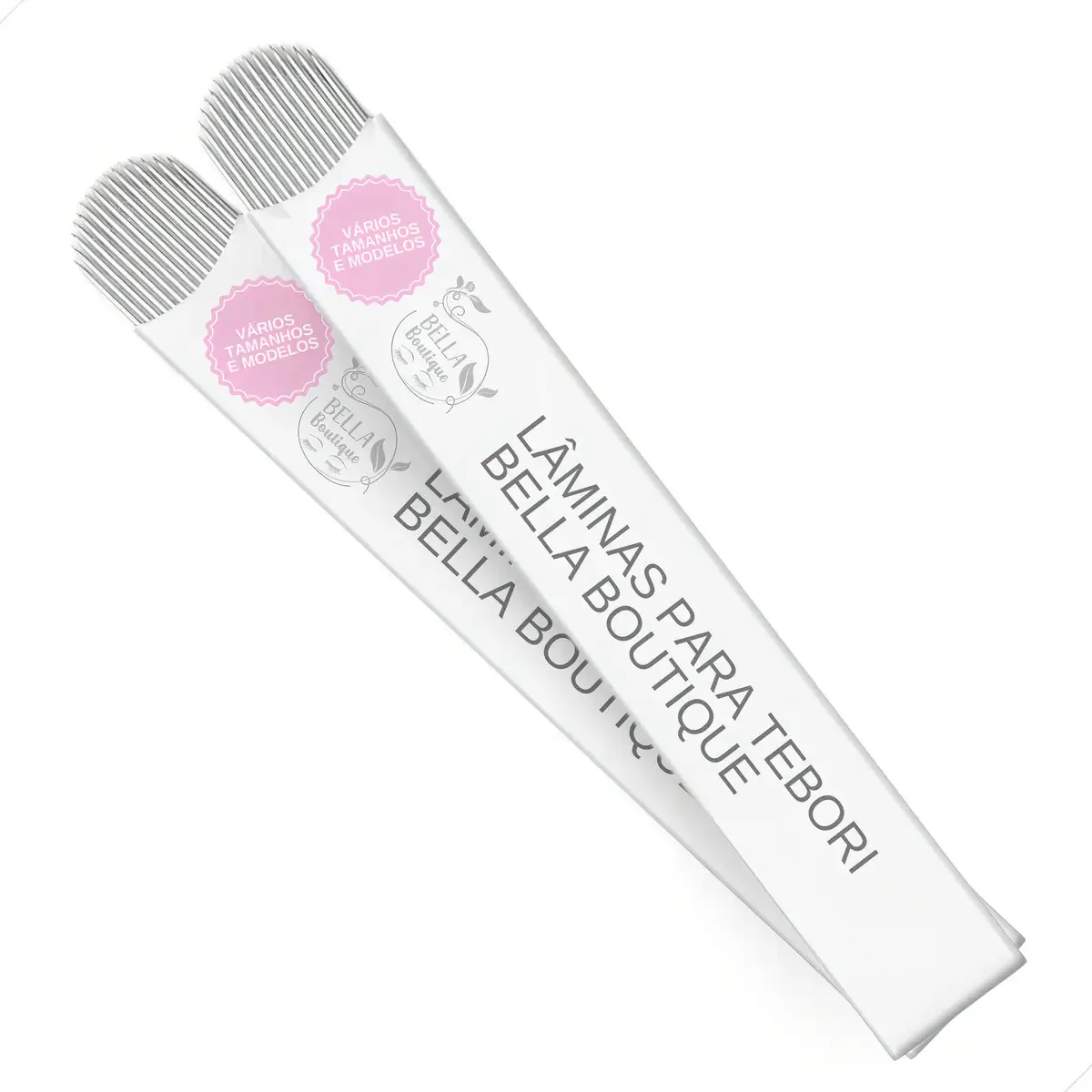 100 Laminas Microblading Tebori Agulha Cor 12 Chanfrada 025mm