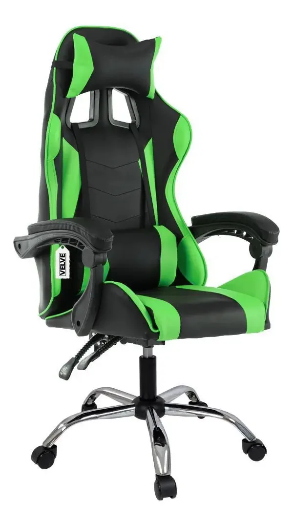 Cadeira Gamer Giratória Com Rodinhas Cg1.09 Verde