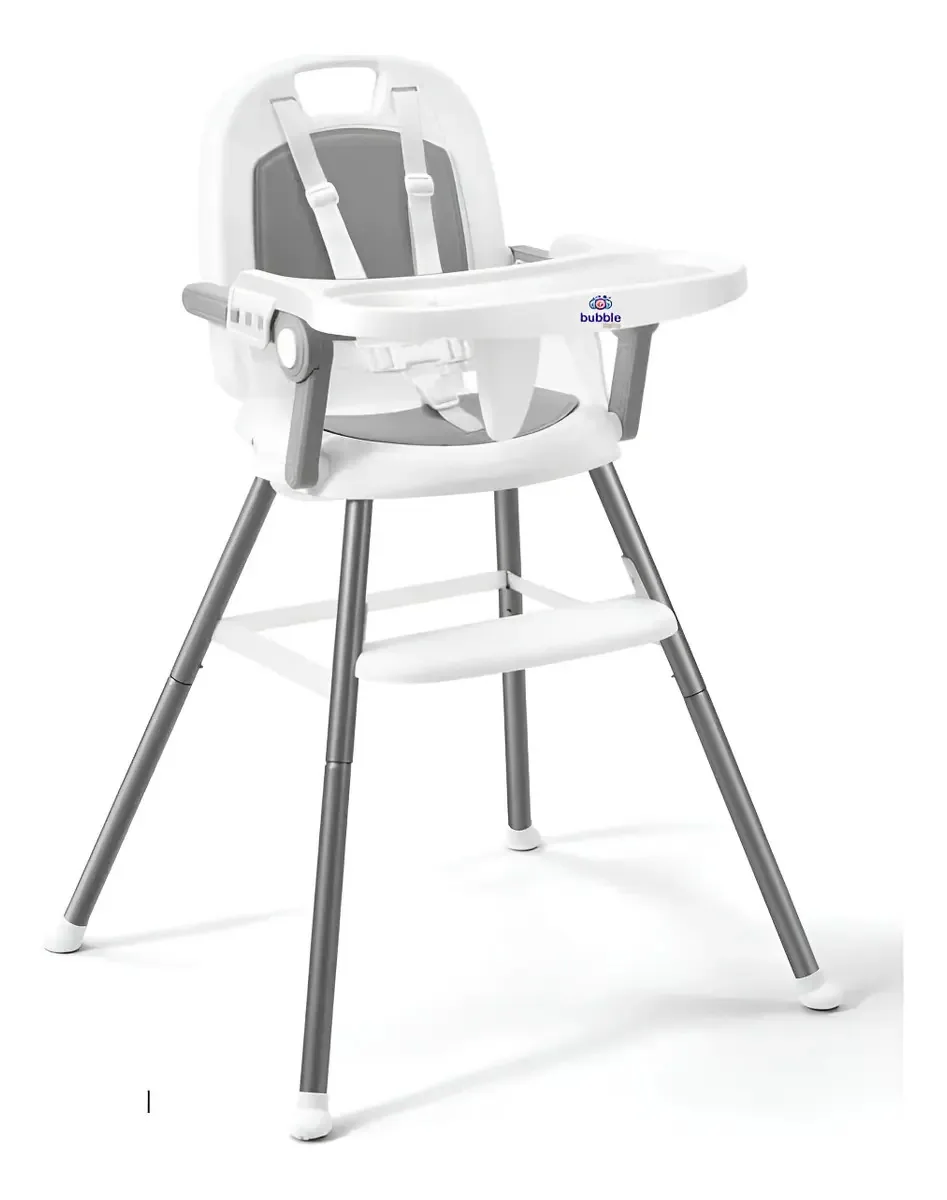 Cadeira De Alimentação Portátil Cherry 3x1 Cinza Bubble Baby