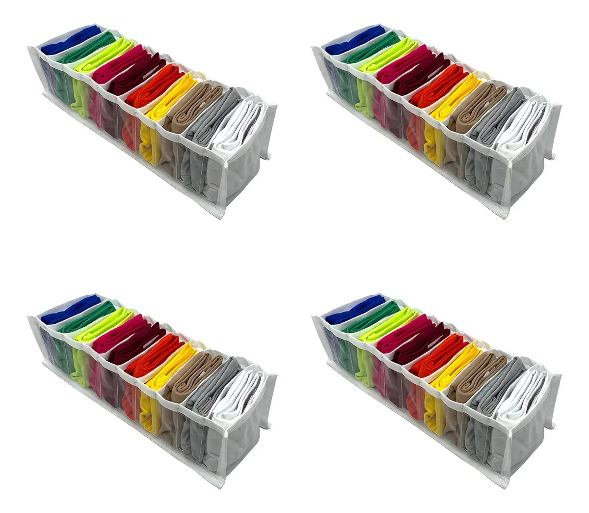 4 Colmeias Organizadoras Gavetas Calcinhas Meias Cuecas Cor Branco