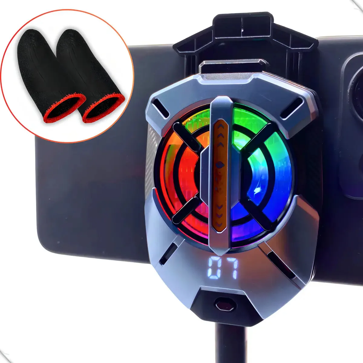 Cooler para Celular Megawolf MW FS09 Prateado USB-C Gamer 4-6.7''