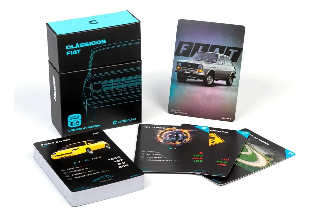 Jogo De Cartas Automotivo - Cardpecker: Clássicos Fiat