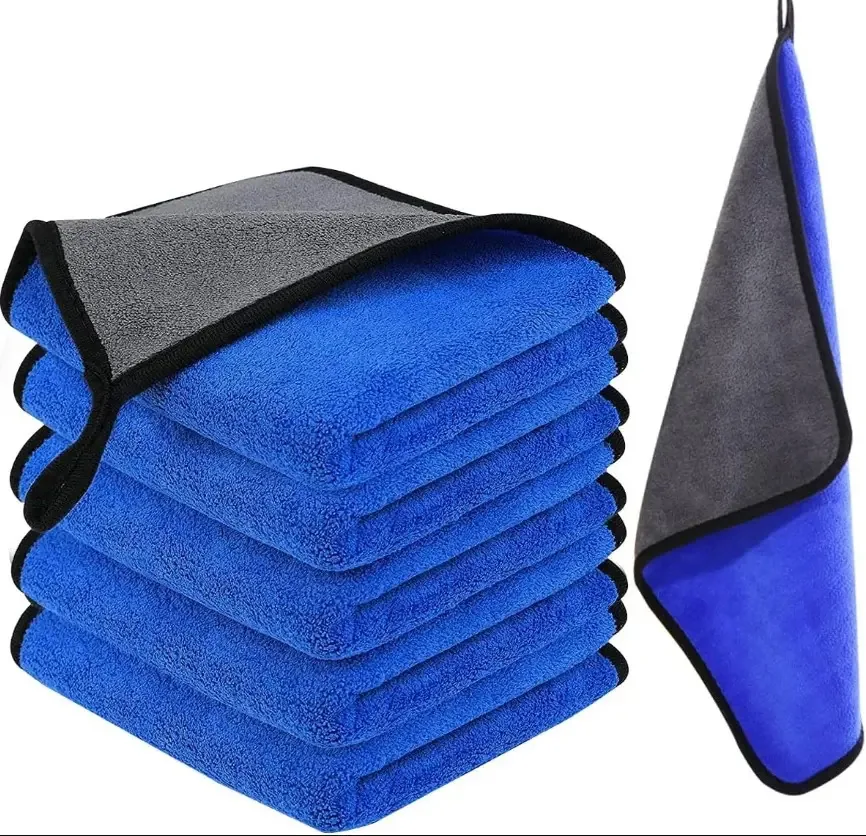 Kit 25 Panos Microfibra 400g Flanela Automotivo Secagem Cor Azul