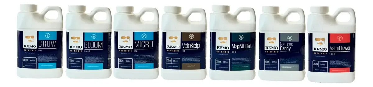 Kit Remo Nutrients Fertilizantes para Plantas 7x250ml