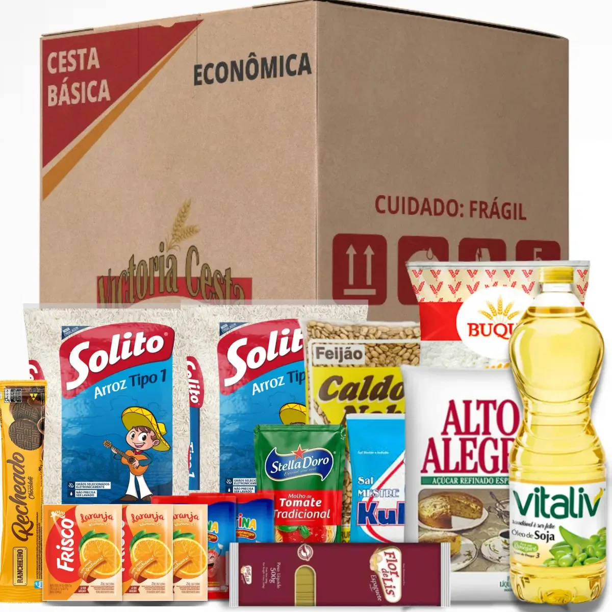 Cesta Básica Doação Tamanho P/16 Itens