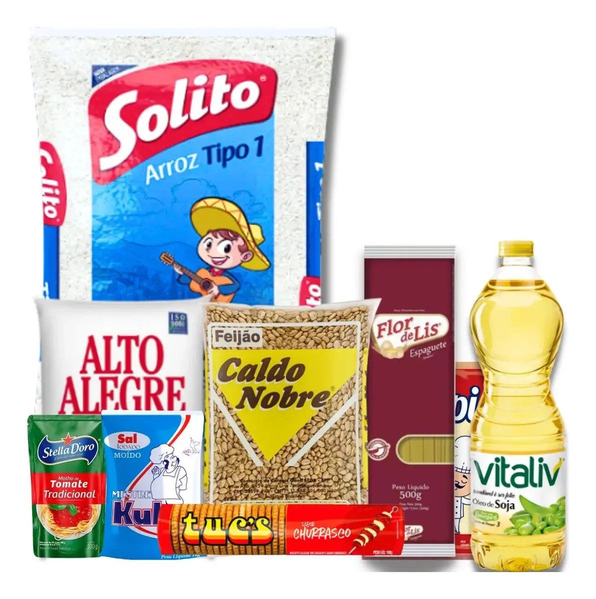 Cesta Basica Arroz, Feijão, Óleo, Açucar
