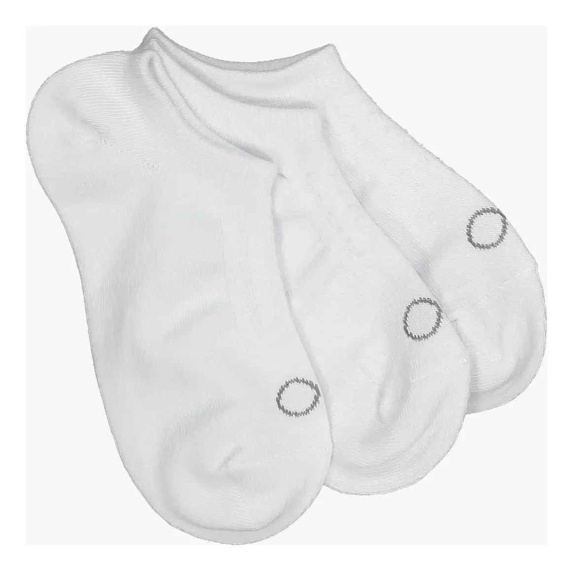 Kit 3 Meias Sapatilha Ogochi Cor Branco Tamanho 37-44