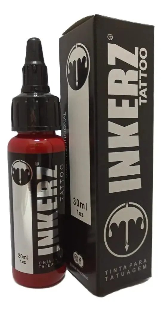 Tinta para Tatuagem Inkerz Vermelho Bombeiro – 30ml Vegana