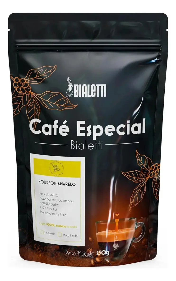 Café Bialetti Em Grãos Bourbon Amarelo 250g