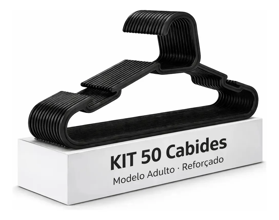 Utiliplas Cabide Preto C/5