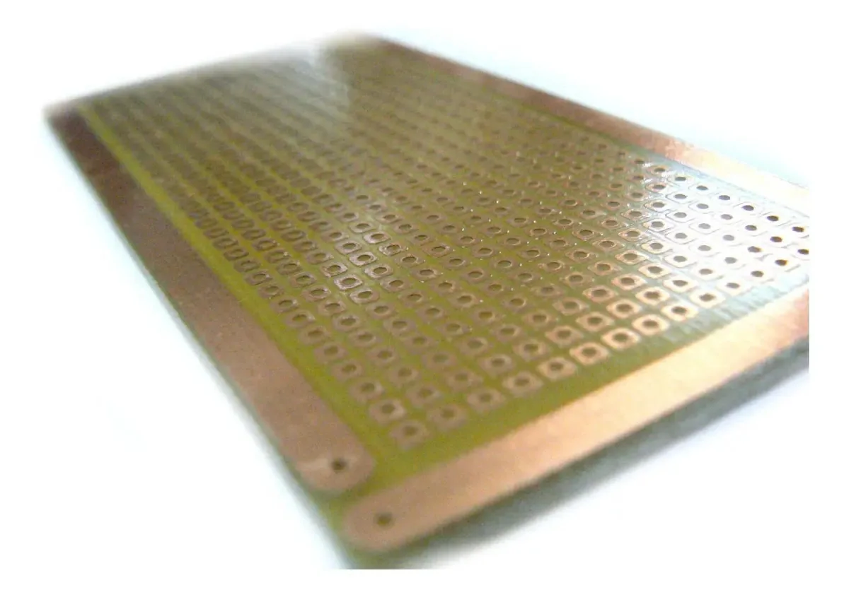 Placa Fenolite Perfurada 510 Pontos Ilhas 5x10cm Pct 2 Peças