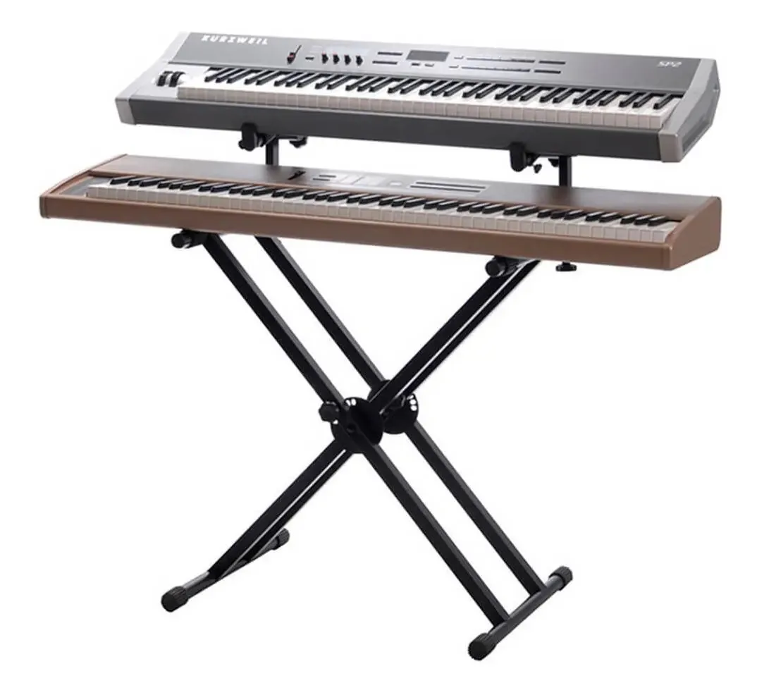 Suporte De Chão Ibox Bx2 Duplo Para 2 Pianos
