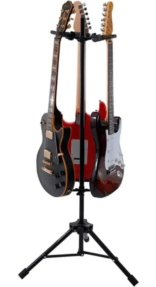 Suporte De Chão Ibox Agstrio Preto Para 3 Instrumentos