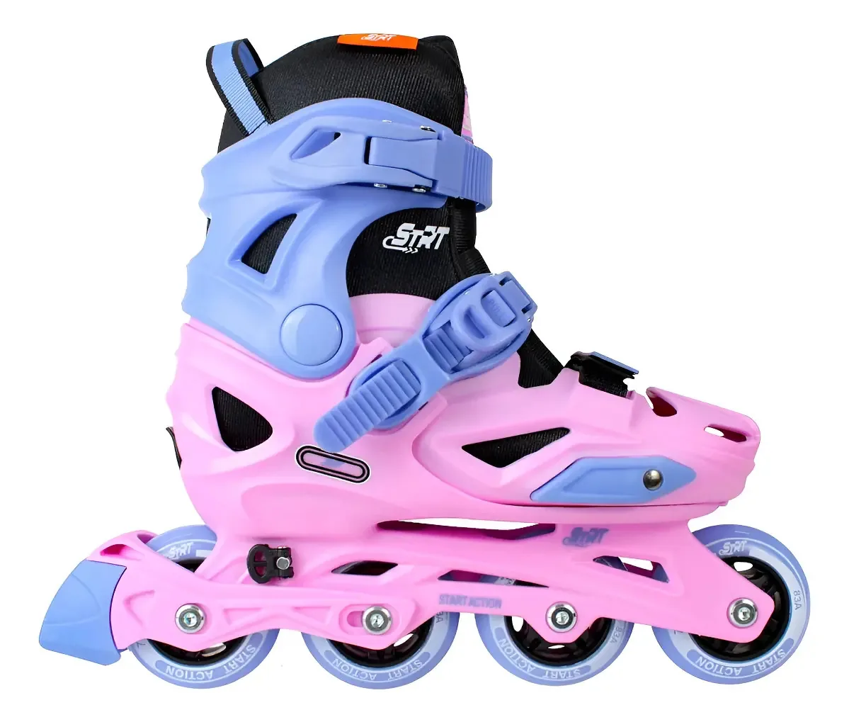 Patins Traxart Infantil Strt Rosa - Abec-5 Tamanho Dos Patins 33 Ao 36
