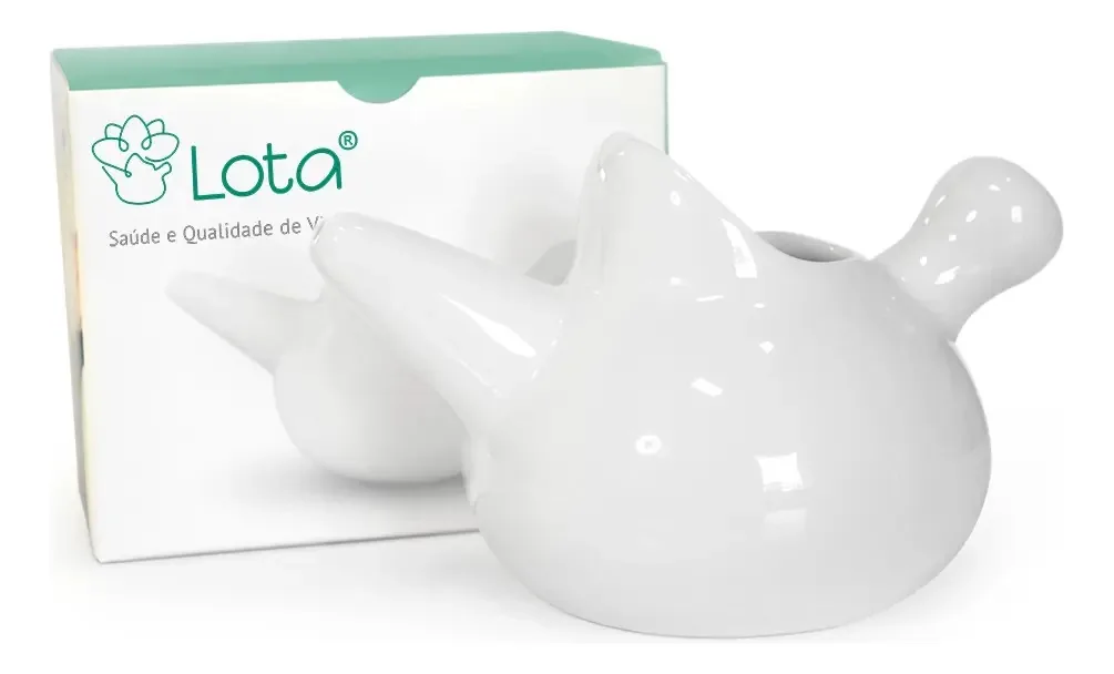 Lota G Lavador Nasal Porcelana Branco 350ml Higienizador