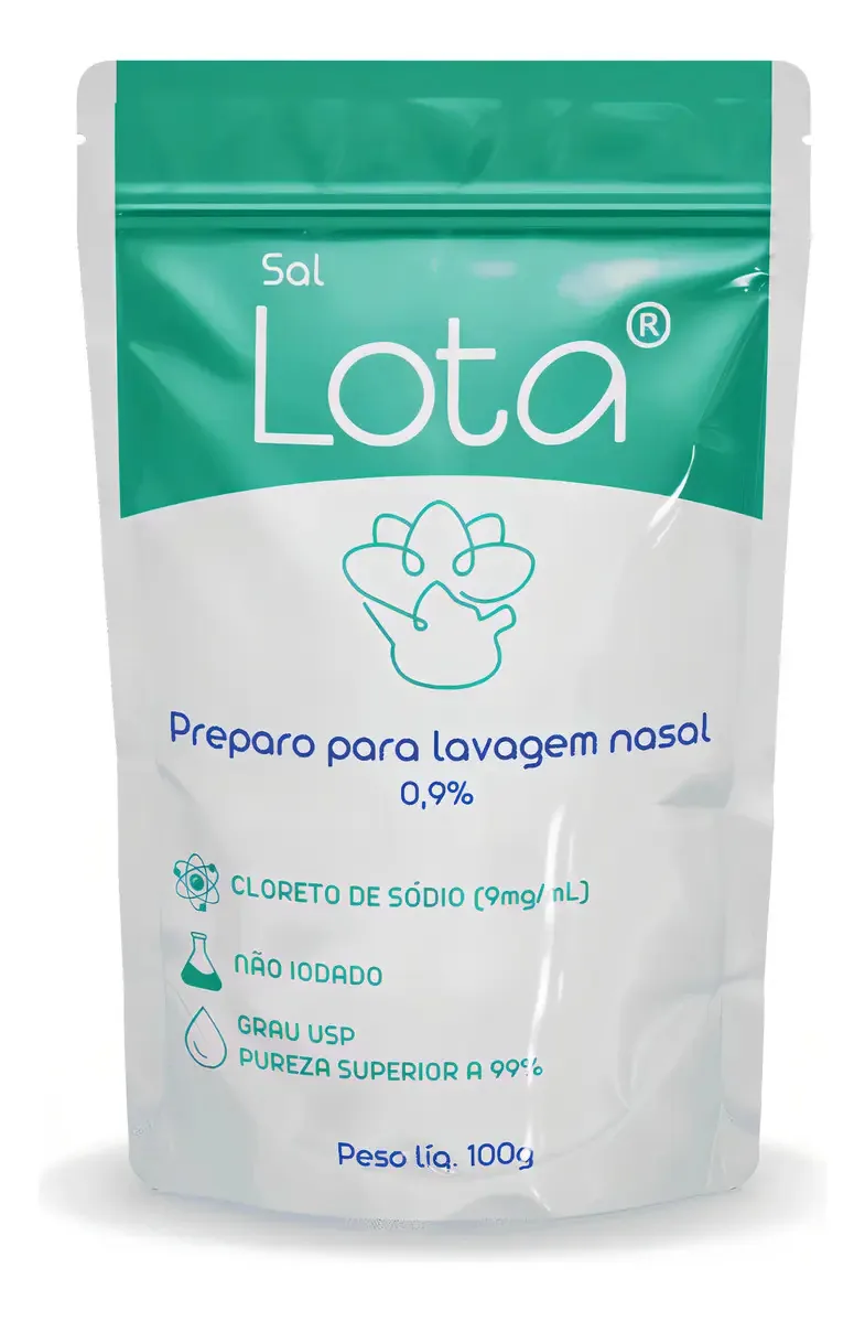 Lavador nasal de 100mL Lota Cloreto de sódio - Verde