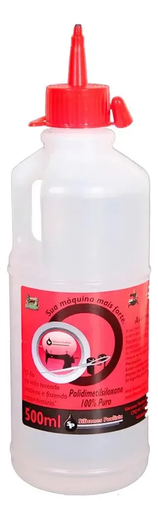 Silicone Paulista Líquido 500ml Lubrificante Para Costura e Aviamentos