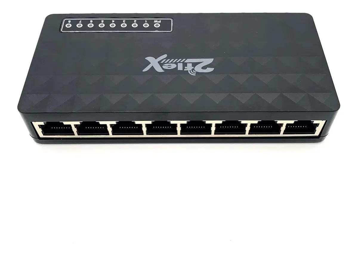 Switch de Rede 2Flex de 8 Portas 10/100 para Conectividade Fast