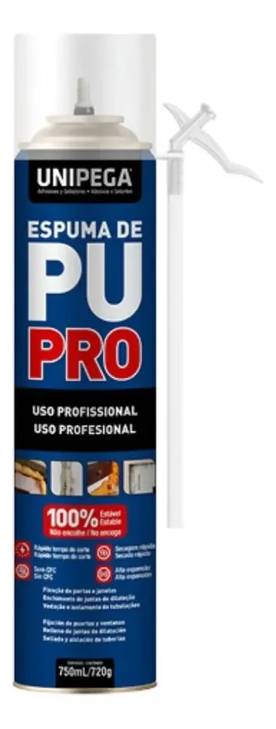 Espuma de poliuretano expandida Unipega Pro 750 Cc