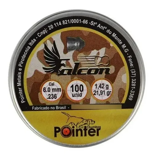 Chumbinho Pointer Falcon Carabinas 6,0mm 100 Un