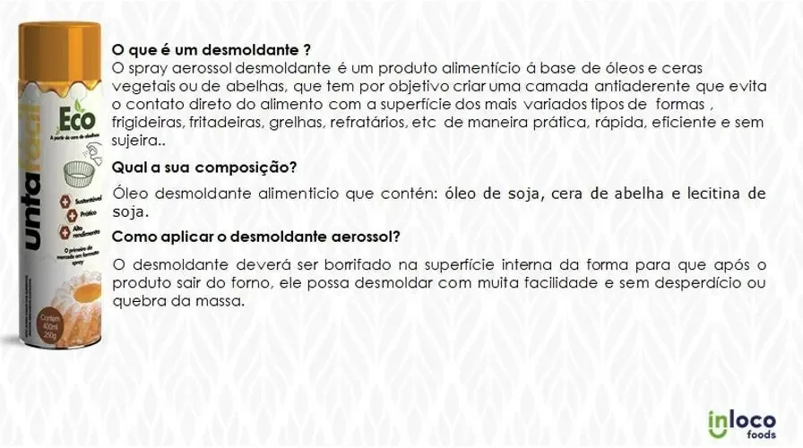 Desmoldante Untafacil Spray Eco Cera Abelha 600ml Inloco