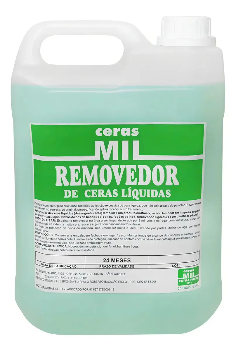 Removedor De Ceras Líquidas 5 Litros