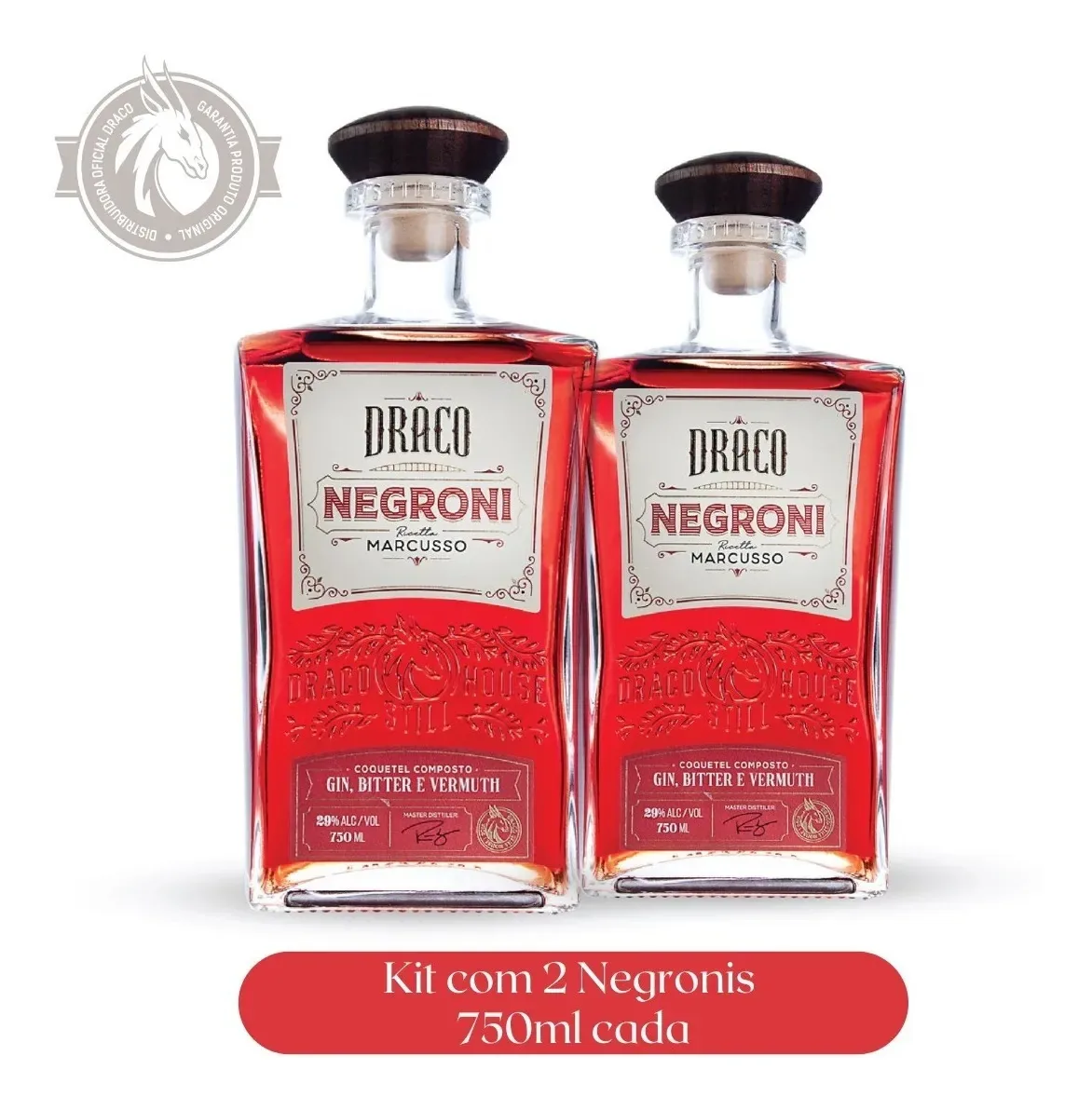 Duplo Draco Negroni: 2 Garrafas 750ml Cada