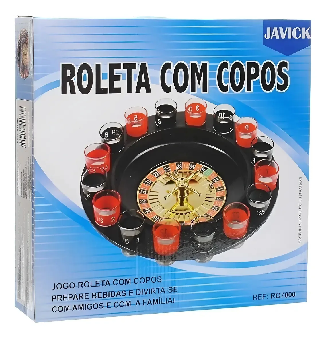 Jogo De Mesa Roleta Shot Com 16 Copos Gb