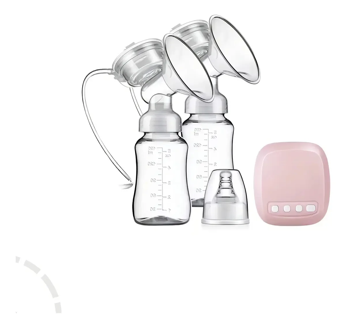 Kit Bomba Tirar Leite Materno Bebe Extração Eletrica Dupla