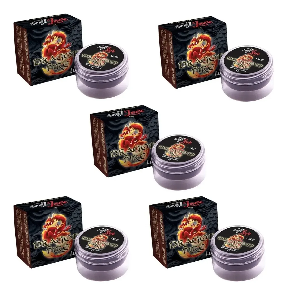 Pomada Excitante Esquenta Luby Dragon Fire Lubrificante 5uni