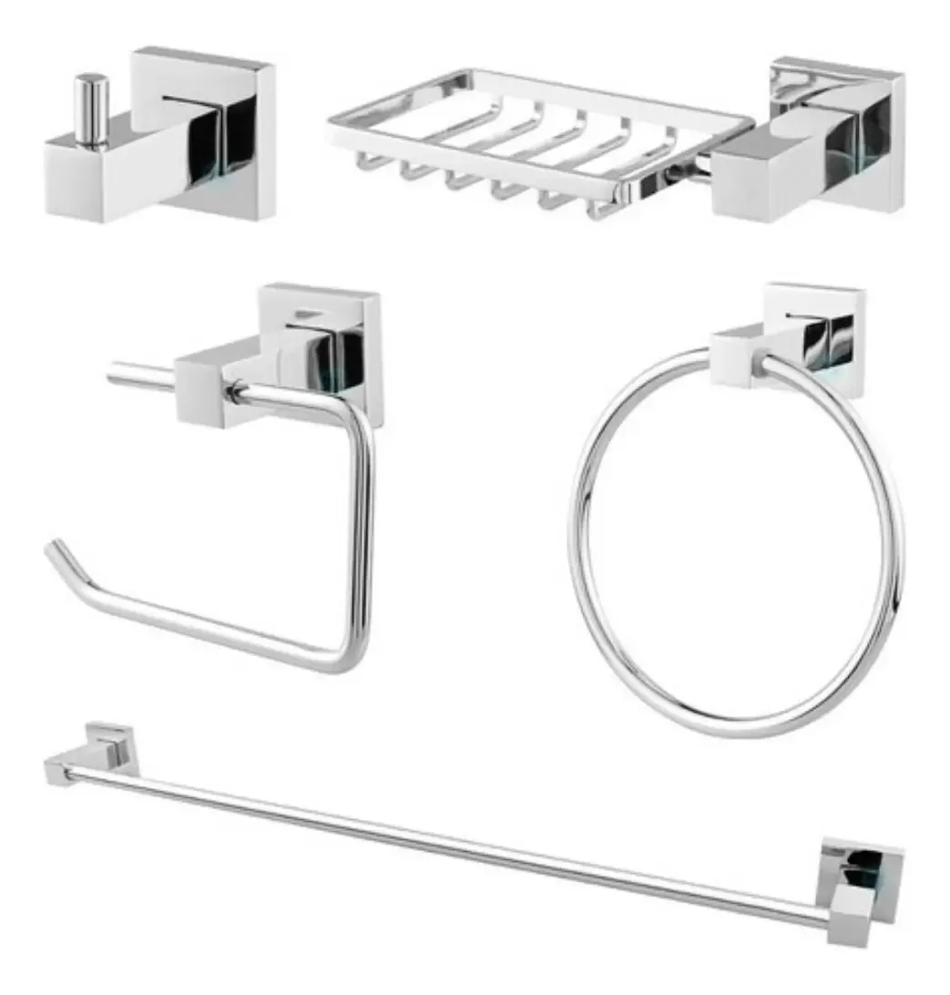 Kit 5 Peças Para Banheiro Luxo