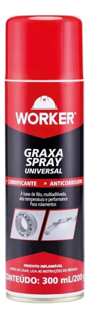Graxa Lítio Spray Universal 300ml/200g Worker