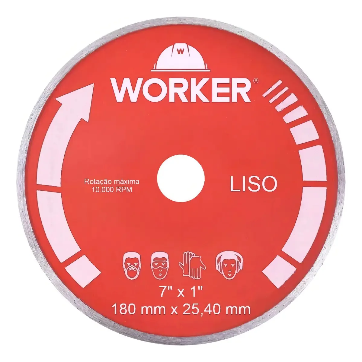 Disco de Corte Diamantado 180mm Worker Azulejos Pisos Mármore