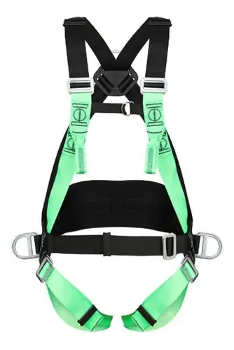 Cinto Paraquedista Abdominal Dg5100 - 4 Pontos De Ancoragem Cor Verde Tamanho U