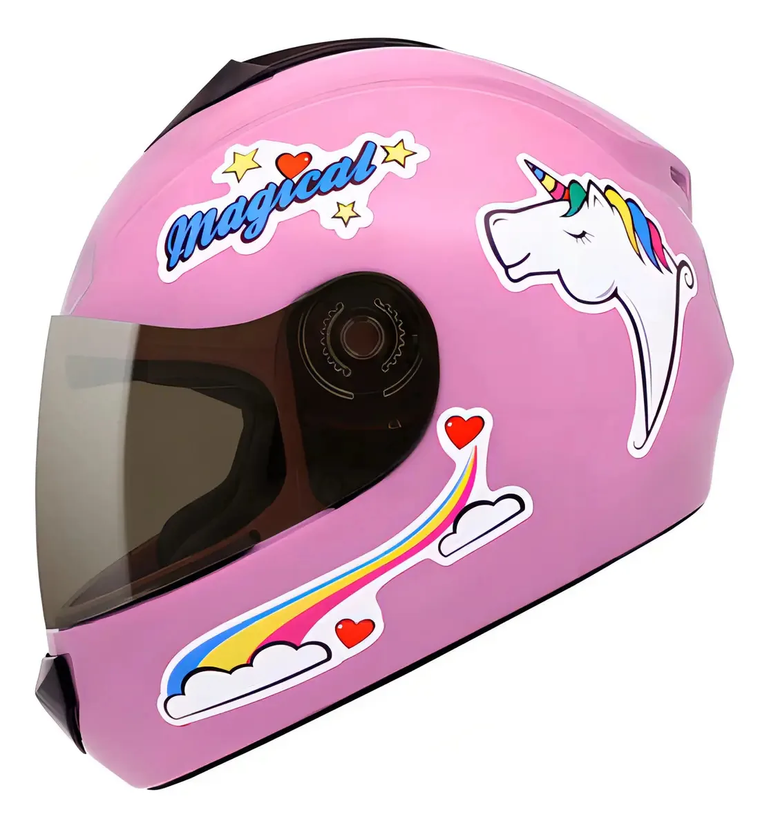 Capacete Infantil Fly Fun Magical Unicornio Rosa Tamanho do capacete 52