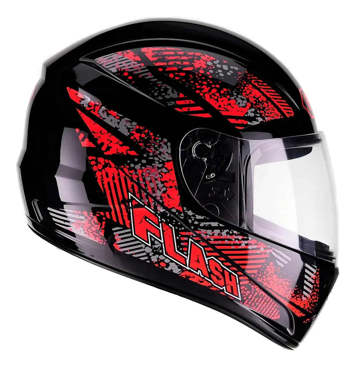 Capacete Fly F-9 Flash Preto Vermelho