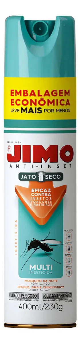 Anti-inset Jato Seco Mosquitos Moscas Baratas 400ml - Jimo