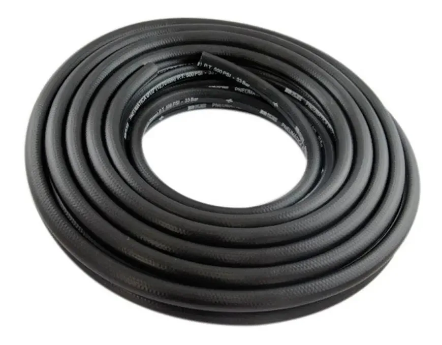 Mangueira Multiuso P/ Ar E Agua Plastica 500psi - 1/2 Cor Preto