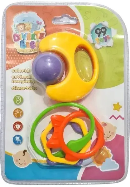 Chocalho Para Bebê Coloridos Brinquedopromoção