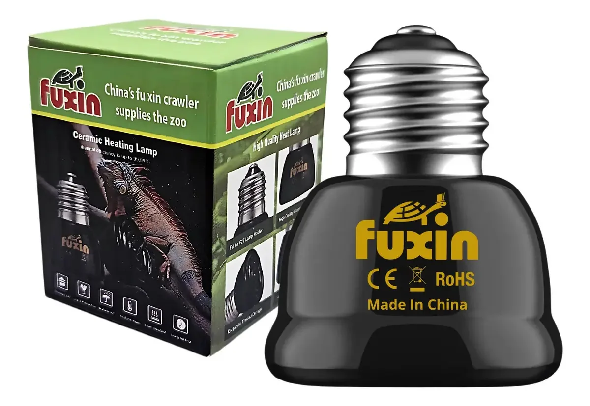 Lâmpada Cerâmica Aquecedor Répteis e Aves Fuxin FX-58 100w