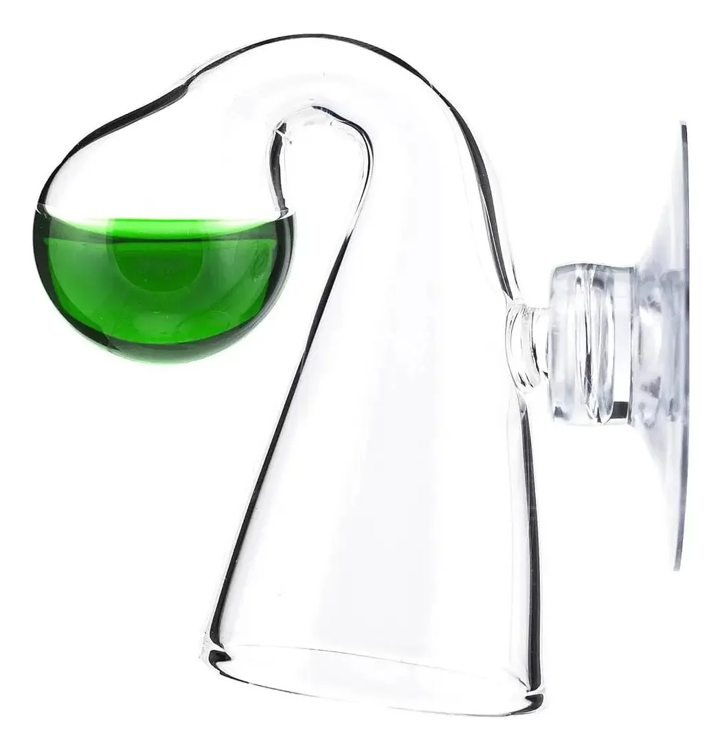 Drop Checker Co2 Extra Clear Teste Aquario Vidro Com Ventosa