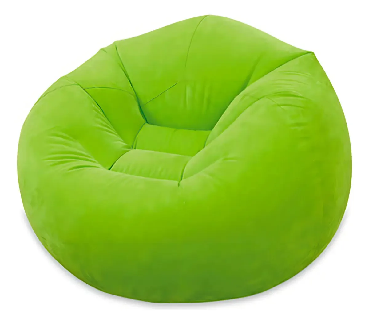 Puff Inflável Formato Oval Confortável Camping Decoração Cor Verde