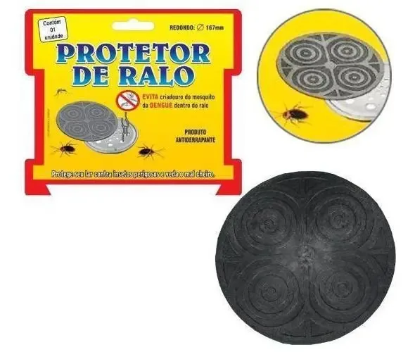 Protetor De Pvc Redondo Para Ralo 16,7cm De