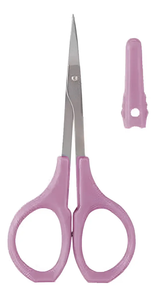 Tesoura de Costura Ponta Reta Rosa Lulitex CHT0037 para Bordado