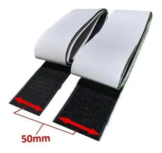 Fita Auto Adesiva Velcro 50mm 1m Preto Fixação Pedais Jki