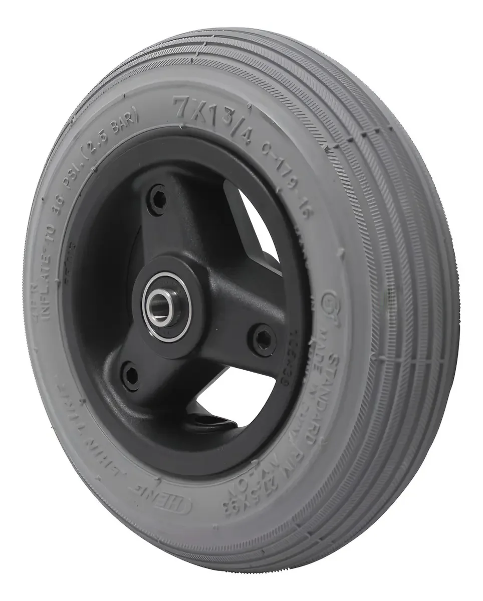 Roda 7x1 3/4 Dianteira Cst Cadeira De Rodas Cinza