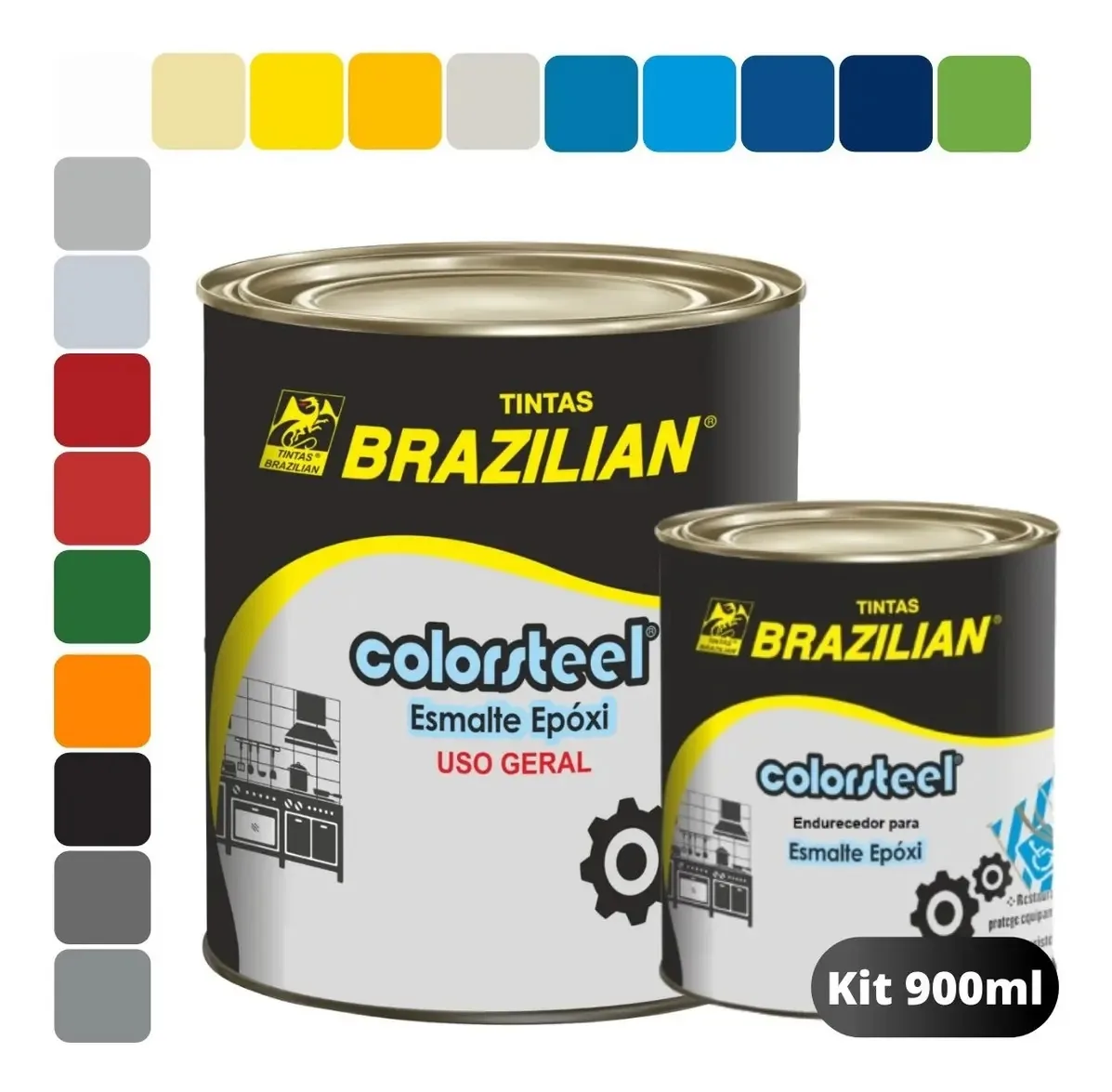 Tinta Epóxi Para Pisos De Banheiros E Cozinhas 900ml Cor Verde Br Munsell