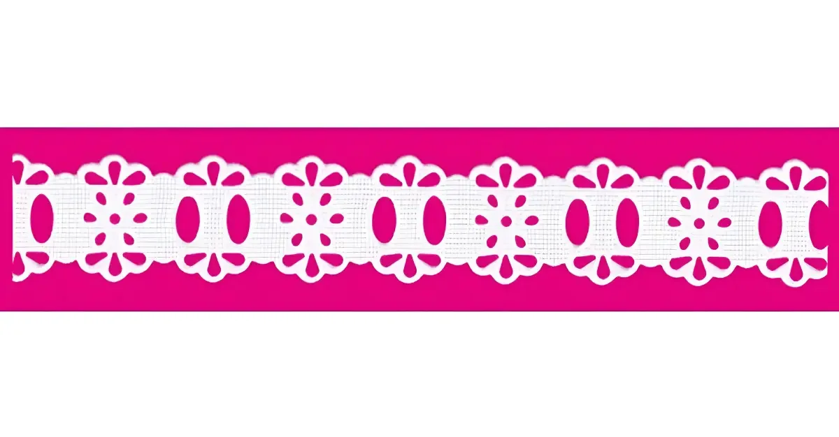 Mini Passa Fita Croche Branco 10m